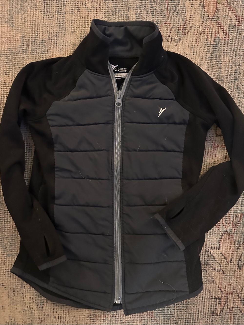 Old Navy Active Kids Black Zip-Up Fleece Jacket